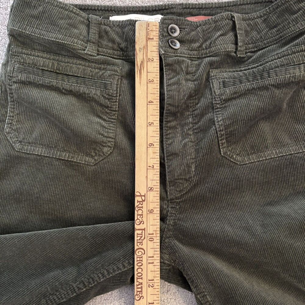 Anthropologie Pilcro 30 Bootcut Green Corduroy Trouser Pants Boho Hippie Goblin - Picture 8 of 14